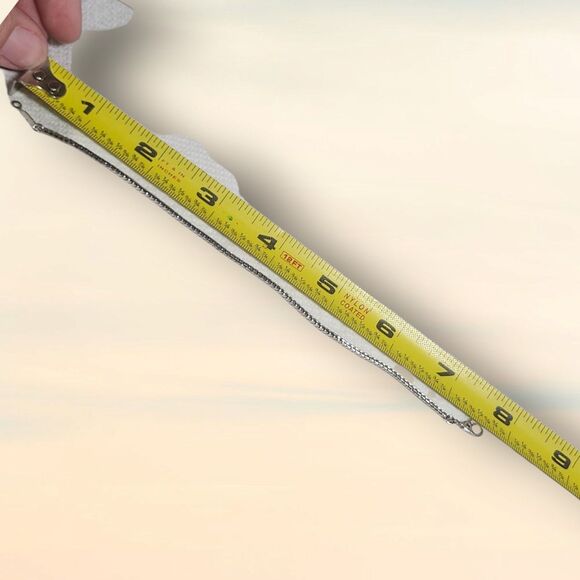 Vintage Monet Silver Herringbone Chain Bracelet 7" Classic Flat Link Smooth - Picture 7 of 7